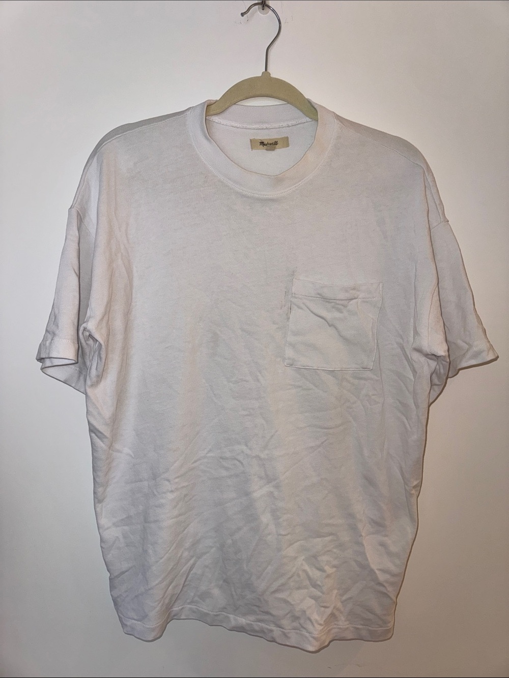 Madewell White Short Sleeve Pocket Tee